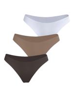 3-pack dames Invisible Brief - high waist slip - S - Bruin - Onderbroek - Ondergoed - S - Onderbroek - Ondergoed - S - Onderbroek - Ondergoed - S - thumbnail