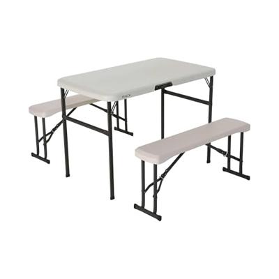 Tafel met stoelen Lifetime Crème 106 x 61 x 74 cm - thumbnail