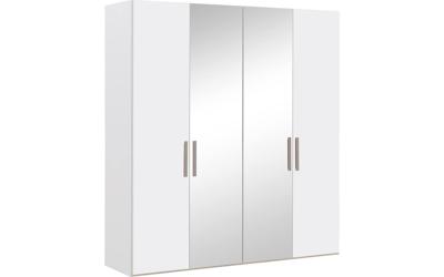 Goossens Kledingkast Easy Storage Ddk, Kledingkast 203 cm breed, 220 cm hoog, 2x draaideur en 2x spiegel draaideur midden Goossens Kledingkast Easy Storage Ddk, Kledingkast 203 cm breed, 220 cm hoog, 2x draaideur en 2x spiegel draaideur midden