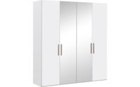 Goossens Kledingkast Easy Storage Ddk, Kledingkast 203 cm breed, 220 cm hoog, 2x draaideur en 2x spiegel draaideur midden - thumbnail