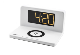 Digitale Wekker Met Draadloze Oplader - LED Nachtlamp - Alarmklok (HCG018QI-W)
