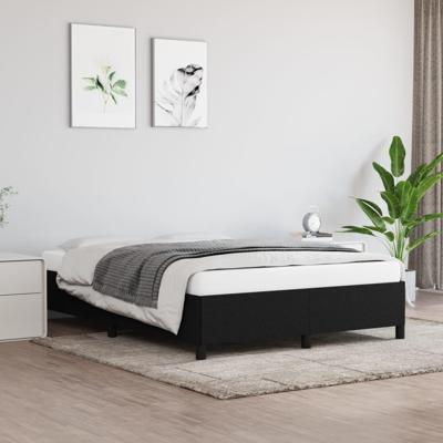Bedframe zonder matras stof zwart 140x190 cm