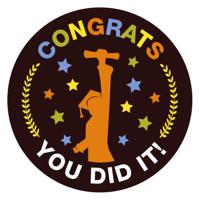 Raamdecoratie Congrats Geslaagd (50cm) - thumbnail