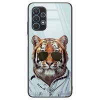 Samsung Galaxy A32 5G glazen hardcase - Tijger wild - thumbnail