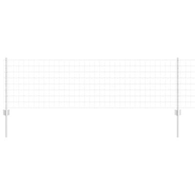 VidaXL Hek met paal zilver 0,6 x 10 m staal