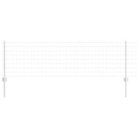 VidaXL Hek met paal zilver 0,6 x 25 m staal - thumbnail