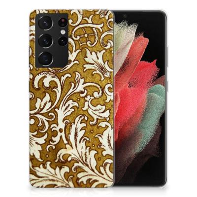 Siliconen Hoesje Samsung Galaxy S21 Ultra Barok Goud Siliconen Hoesje Samsung Galaxy S21 Ultra Barok Goud
