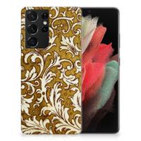 Siliconen Hoesje Samsung Galaxy S21 Ultra Barok Goud - thumbnail