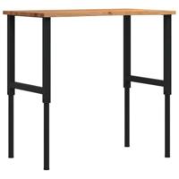 Werkbank 100x60x(71,5-98) cm eikenhout lichtbruin - thumbnail