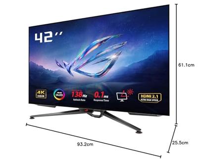 ASUS ROG Swift PG42UQ computer monitor 105,4 cm (41.5") 3840 x 2160 Pixels 4K Ultra HD OLED Zwart
