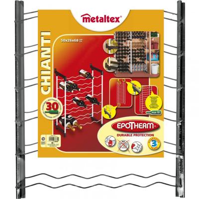 Tomado-Metaltex Chianti Wijnrek voor 30 Flessen 68x50x26 cm Zwart