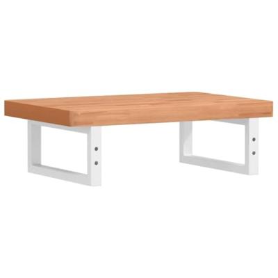 Badkamer wandschap staal en massief beukenhout