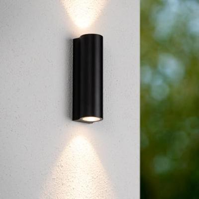 Lucide AKRA - Wandlamp Binnen/Buiten - LED - 2x6,5W 2700K - IP54 - Zwart