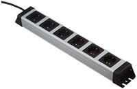 Kopp 226720018 Stekkerdoos 6-voudig Grijs, Zwart Randaarde stekker 1 stuk(s) - thumbnail