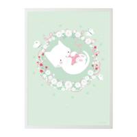 A Little Lovely Company poster junior 50 x 70 cm papier groen - thumbnail