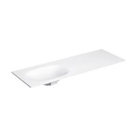 Clou Hammock Wastafelblad Enkele Waskom Links 150cm Aluite Mat Wit - thumbnail