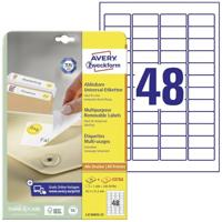 Etiket avery l4736rev-25 45.7x21.2mm wit 1200st - thumbnail