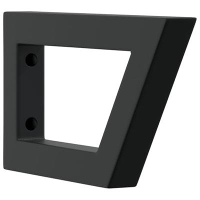 VidaXL Wandbeugels voor wasbak 2 st trapezium staal zwart VidaXL Wandbeugels voor wasbak 2 st trapezium staal zwart
