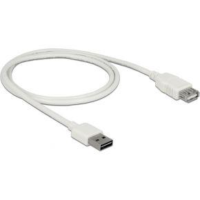 Delock 85199 Verlengkabel EASY-USB 2.0 Type-A male > USB 2.0 Type-A female wit 1 m