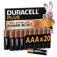 Duracell batterij Plus 100% AAA, blister van 20 stuks - thumbnail