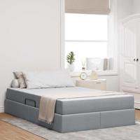 Opbergbed met matras Lichtgrijs 120 x 200 cm Polyester - thumbnail