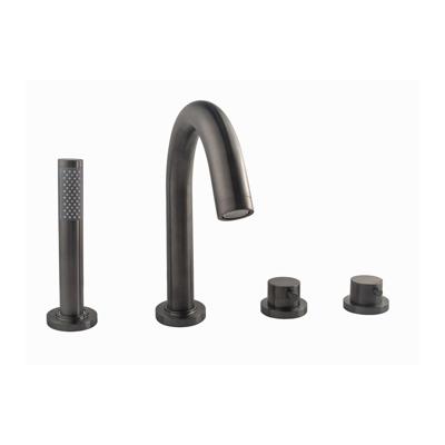 Wiesbaden Caral 4-gats badrandthermostaat afbouwset gunmetal