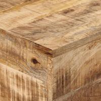 Wandtafel 110x30x75 cm massief ruw mangohout en ijzer - thumbnail