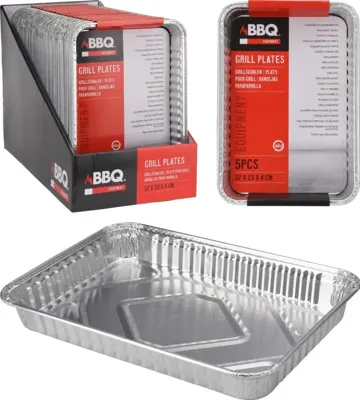 BBQ grillschalen 32x23x4 cm 4 stuks