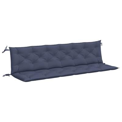 VidaXL Tuinbankkussens 2 st 200x50x7 cm oxford stof marineblauw