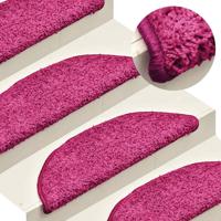 VidaXL Trapmatten 15 st 56x17x3 cm roze halfrond - thumbnail