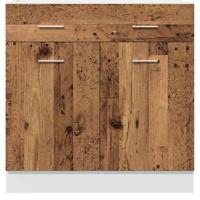 Onderkast met lade Lyon 80x46x81,5 cm bewerkt hout oud houtkleurig - thumbnail