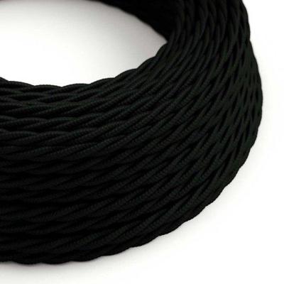 Strijkijzersnoer Zwart (gevlochten) - viscose | 10cm | Creative-Cables | Creative-Cables | Creative-Cables | Creative-Cables | Creative-Cables | | |