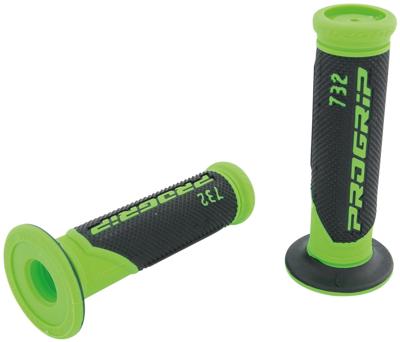 PROGRIP rubber handvat "732" rubber grip 732 gn/sw 125mm closed fluo