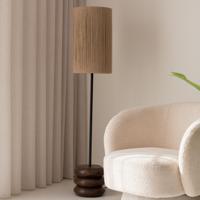 Kave Home Vloerlamp 'Kor' Acaciahout en jute, 147cm - thumbnail