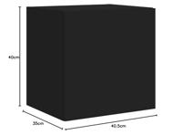 Tv-wandmeubel met LED-verlichting 40,5x35x40 cm zwart - thumbnail