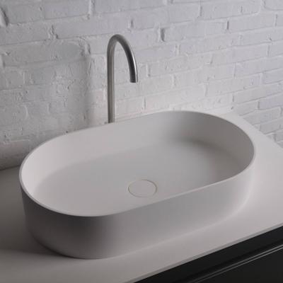 Opbouwwastafel Ideavit Solidthin 60x35x12.5 cm Solid Surface Mat Wit Ideavit