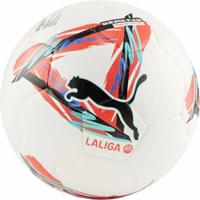 PUMA Orbita LaLiga 1 Hybrid Voetbal Maat 5 Wit Rood Zwart - thumbnail