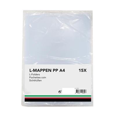 L-mappen PP A4 pak a 15 stuks L-mappen PP A4 pak a 15 stuks