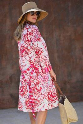 Bontgekleurde badjas paisley strepen