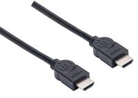 Manhattan 355308 HDMI-kabel HDMI Aansluitkabel HDMI-A-stekker, HDMI-A-stekker 1.50 m Zwart 4K UHD - thumbnail