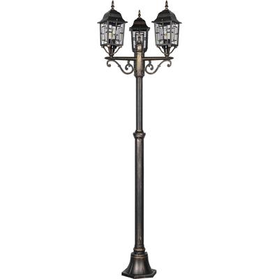 LED Tuinverlichting Staand Buitenlamp met 3 Lichtpunten E27 Brons Aluminium