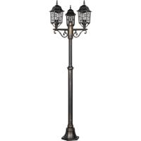 LED Tuinverlichting Staand Buitenlamp met 3 Lichtpunten E27 Brons Aluminium - thumbnail