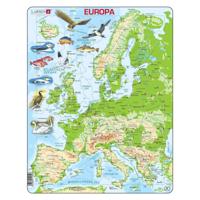 Selecta Larsen legpuzzel kaart europa - geografisch met dieren, 87st. - thumbnail