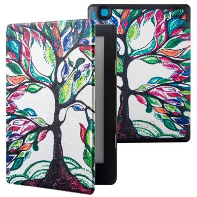 Lunso Kobo Aura Edition 2 hoes (6 inch) - sleepcover - Kleurrijke Boom Lunso Kobo Aura Edition 2 hoes (6 inch) - sleepcover - Kleurrijke Boom