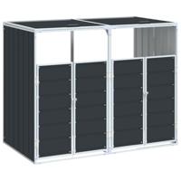 Containerberging voor 2 containers 144x81x113cm staal antraciet - thumbnail