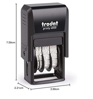 Trodat Printy-Dater Datumstempel 23 x 12 mm (bxh) Zwart