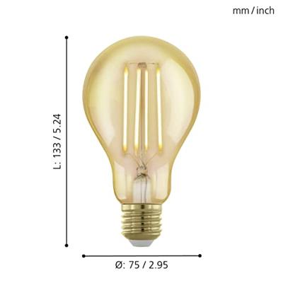 EGLO Ledlamp - bol - e27 - 300 lm - amber - 1700 k - dimbaar