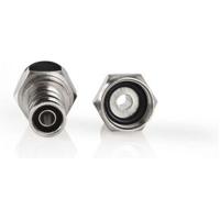 Nedis CSBW41916ME F-connector Weerbestendig Mannelijk - Voor 7,0 Mm Coaxkabels 2 Stuks Metaal - thumbnail
