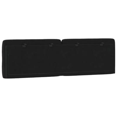 Hoofdbordkussen 160 cm fluweel zwart