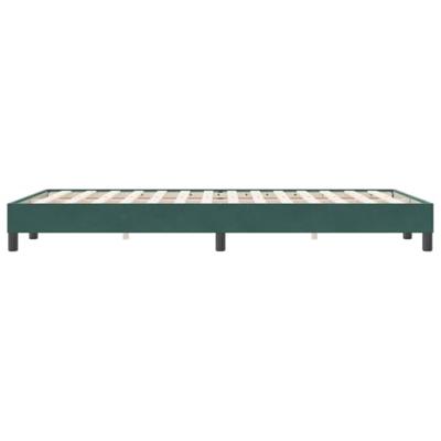 Boxspring zonder matras fluweel donkergroen 120x220 cm